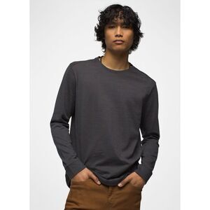 PrAna Men's Organic Cotton  Ronnie Crew II Size Small-Dark Sky Heather‎